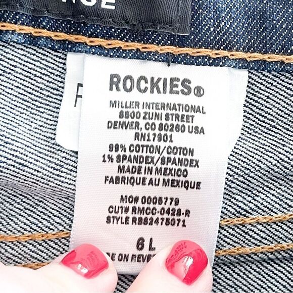 Rockies Slim Low Rise Jeans Charleston Blue Stretch Women's 6 Long NWT - Picture 11 of 11